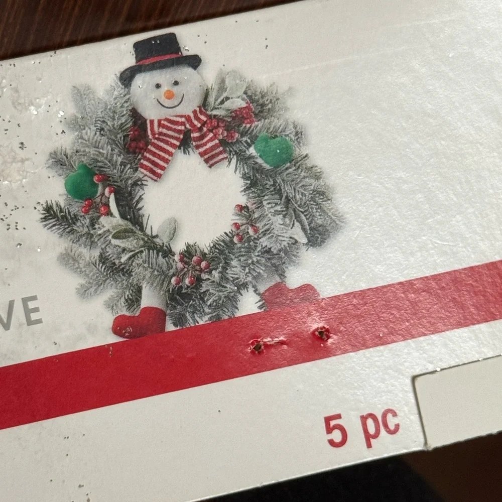 Snowman 5 Piece Christmas Wreath Decor Picks Kit